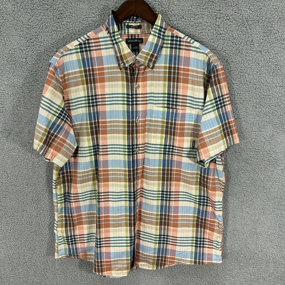 Eddie Bauer Shirt Men XL Plaid‎ Cotton Classic Fit Gorpcore Normcore Casual - Picture 1 of 6